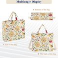 thumbnail image 6 of FORMRS Womens Corduroy Tote Bag Crossbody Shoulder Handbag with Pocket, Birds Tea Time, 6 of 7