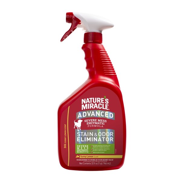 Nature's Miracle Advanced Dog Stain & Odor Eliminator Pour with Sunny