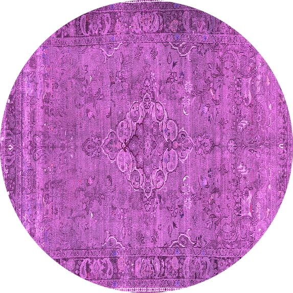 Ahgly Company Indoor Round Persian Pink Traditional Area Rugs, 4' Round