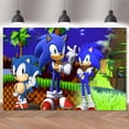 thumbnail image 3 of Fondo de Sonic para fiesta de cumpleaños de niños, decoración con relámpagos, pancarta, póster, fondo de fotografía, accesorios para baby shower, 3 of 5