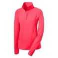 thumbnail image 7 of Womens Sport Wick Stretch 1/2 Zip Polyester/Spandex Pullover Hot Coral M, 7 of 7