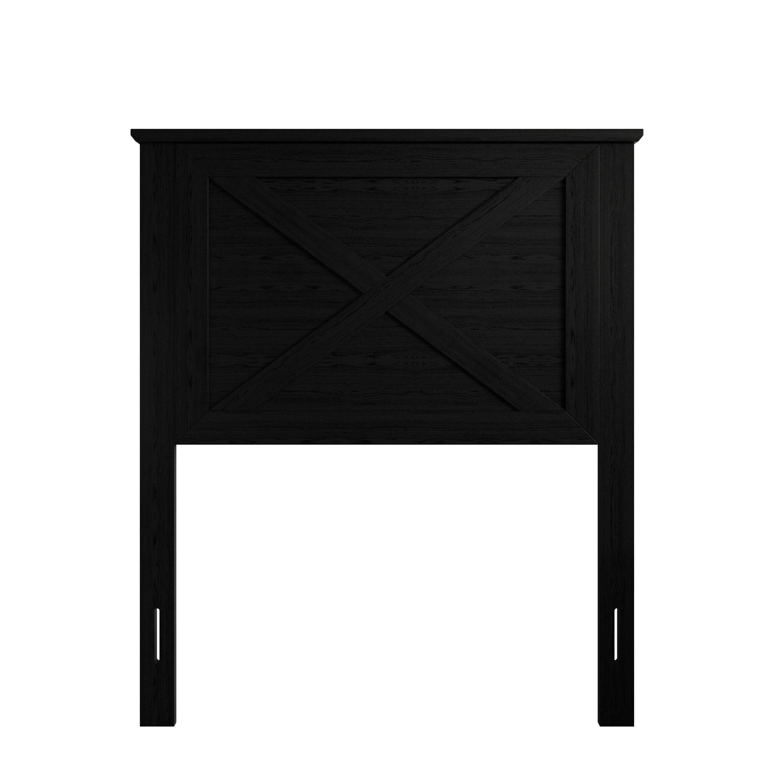 Home Design Raleigh Twin Wood Headboard, Black
