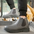 thumbnail image 4 of RIBONGZ Steel Toe Work Boots for Men Slip-on Chelsea Boot, Men's Industrial & Construction Shoes, Waterproof, Lightweight, Comfortable, Non-slip Safety Shoes, 4 of 5
