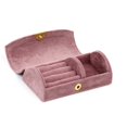 thumbnail image 1 of Jewelry Box Velvet Lid Arch Face Portable Solid Color Package Boxes Durable Smooth Storage Holder Rings Necklace Purple, 1 of 10