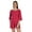Magenta, variant on Inkmeso Solid Nightwear Set For WoMen's Boat Neck Top And Short Sleepwear 2 Pc Loungewear