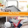 thumbnail image 6 of Moclever 2 Set Air Fryer Basket Tray Stainless Steel Rustproof Non-Stick Oven Pan and Tray for Bake Grill Crispy Food, Silver, 6 of 10