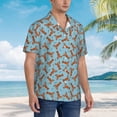 thumbnail image 3 of Balery Funny Lobsters Camisas hawaianas de manga corta para hombre, camisas playeras de corte holgado, camisas de vacaciones con botones,X-Large, 3 of 7