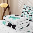 thumbnail image 5 of Manfei Dreamy Princess Bows Zipper Full Size Comforter Sets with Fitted Sheet and 2 Pillowcases,Fashion Bowtie Floral Zipper Bedding Set,Reversible,4 Pieces, 5 of 7