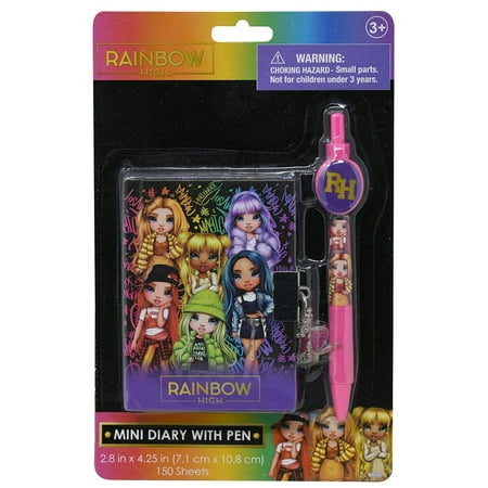 Rainbow High Mini Diary Set w/Pen on Card