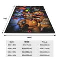 thumbnail image 2 of Five Nights At Freddy's Blanket Soft Cozy Fleece Throw Blanket Plush Lightweight Warm Fuzzy Flannel Blankets and Throws for Boys Girls Couch Sofa Bed 40x30In, 2 of 8