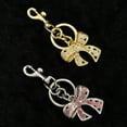 thumbnail image 3 of Diamond-Encrusted Rainbow Zircon Bow Pendant – Elegant Jewelry Charm for Bags, Keys, Necklaces (Gold/Silver/Rose Gold), 3 of 12