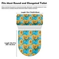 thumbnail image 7 of COEQINE Sunflower Blue Toilet Lid Cover and Toilet Tank Cover, Elastic Bottom Easy Installation Replacement Toilet Cover 2 Pcs Set for Indoor Decoration, 7 of 7
