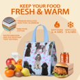 thumbnail image 5 of Poodles Insulated Lunch Bag for Women & Adults,Large Portable Soft Cooler Lunch Bag,Thermal Food Storage Tote with Pearl Cotton,8.66L,8.75x5.75x9.5 Inch, 5 of 6