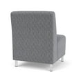 thumbnail image 3 of Siena Lounge Reception Armless Oversize Guest Chair / Brushed Steel Legs / Gray, 3 of 4