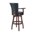 thumbnail image 3 of Raleigh Arm 30" Swivel Barstool in Brown Bonded Leather, 3 of 7