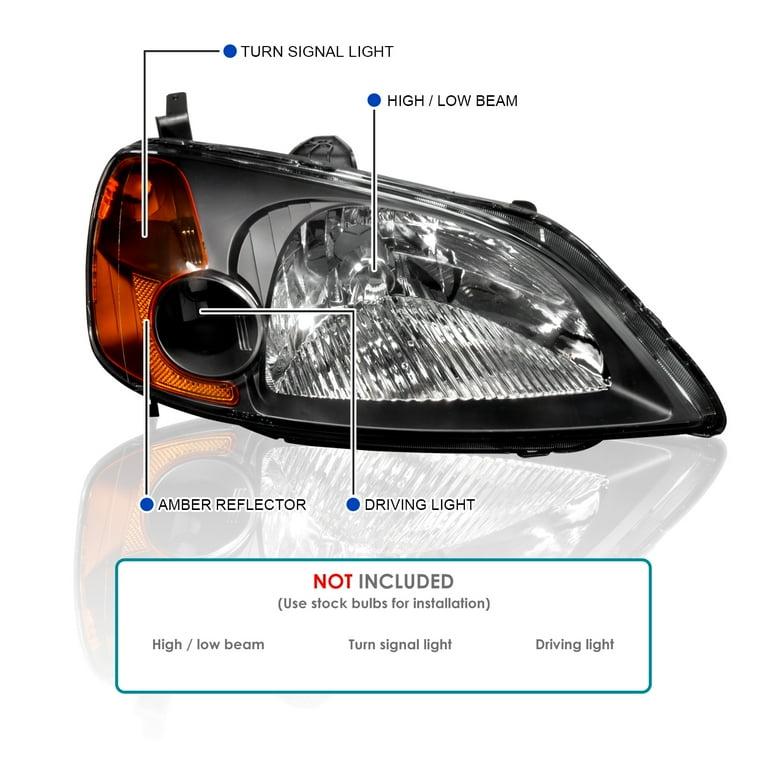 2003 honda 2024 civic ex headlights