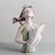 thumbnail image 2 of Jarrón decorativo, elegante jarrón de resina para niñas con flores de hadas. Verde, 2 of 9