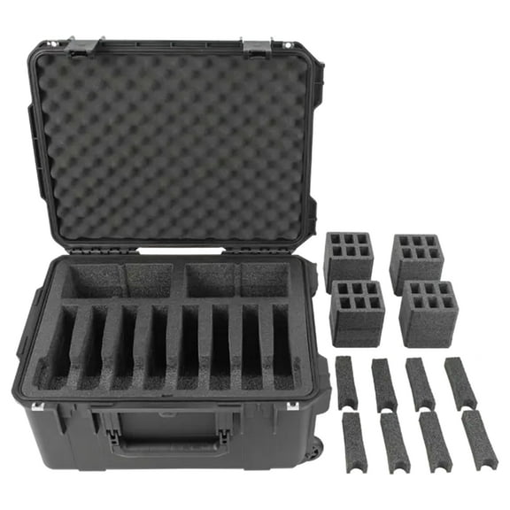 SKB Multi Hand Gun Case, 8 Gun Capacity, Custom Foam Interior, Waterproof, Black