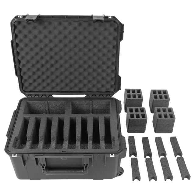 SKB Multi Hand Gun Case, 8 Gun Capacity, Custom Foam Interior, Waterproof, Black