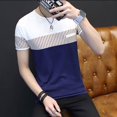 thumbnail image 3 of Camisetas de algodón para hombre, camisetas de cuello en V, ropa de calle, camiseta de verano para hombre, top Kpop sin logotipo, moda divertida, talla XL, alta calidad, 5XL, M, 3 of 5