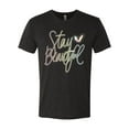 thumbnail image 2 of Stay Beautiful Positivity Quote Saying Pop Culture Mens Premium Tri Blend T-Shirt, Vintage Black, X-Large, 2 of 3