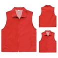 thumbnail image 2 of RYDCOT Mens Mesh Lined Vest Casual Waterproof Lightweight Golf Work Vests Summer Sleeveless Jackets for Travel Hiking Fishing Red, 2 of 6