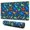 DarkBlue Dinosaurs Pattern-2, variant on Long Mouse Pads for Desk,DarkBlue Dinosaurs Stars Hearts Desk Mats on Top Of Desks, Desk Mouse Pad Extra Large with 3mm Non-Slip Base and Stitched Edge for Gaming,Office,Work,Home 31.5"x11.8"