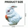 thumbnail image 3 of ICERUN 3Pcs Garden Statues,Resin Mini White Rabbit Sculpture Yard Decor,Whimsical Charm Statues Garden Statues for Outside,Style4, 3 of 5