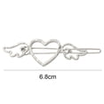 thumbnail image 5 of Besufy Women Hairpin,Vintage Hollow Love Heart Angel Wing Hairpin Hair Clip Metal Barrette Golden, 5 of 7