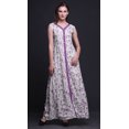 thumbnail image 2 of Bimba Robe Longue Décontractée à Imprimé Floral pour Femme, Col en V, Sans Manches, Fente avant, X-Grand, 2 of 5