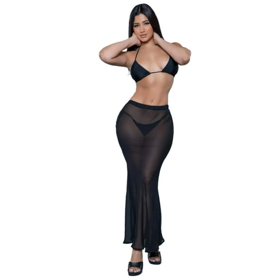 Women's Swimwear - Genesis Black Cover-Up Skirt