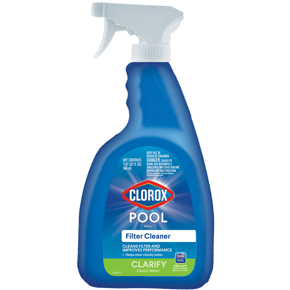 Clorox Pool&Spa Filter Cleaner for Swimming Pools, 32 oz Bottle