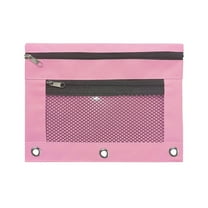 SLYNSHome 2 Pcs - Pencil Case Bulk Pencil Zipper Pouch for Classroom 2 Compartments Pen Holder Bags Pencil Boxes Toiletry Bag for Office Bookstore Bookshop (Pink)