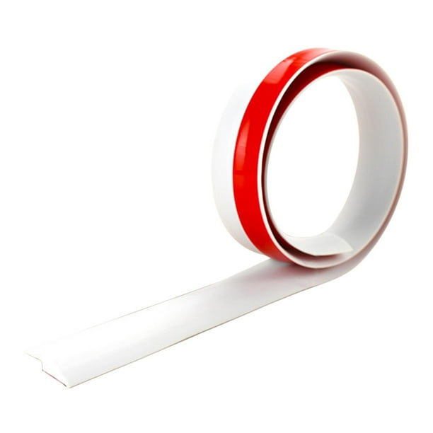 Tira de unión para suelo de 2 m, tira laminada, autoadhesiva, borde para suelo de madera, cortable para Blanco