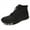 Black, variant on Mens Barefoot Snow Boots Waterproof Winter Shoes with Faux Fur Lining Wide Toe Box Zero Drop Ankle-High Boots