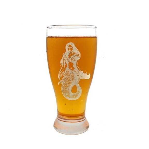 Lyoncraft PIME01 19 oz Mermaid Engraved Pint Glass