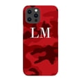 thumbnail image 1 of Étui iPhone 13 Pro Personnalisée Camouflage Rouge avec Initiales, iPhone 13, 1 of 3