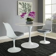 thumbnail image 4 of Modway Lippa 39.5" Round Modern Wood Top Dining Table in White, 4 of 6