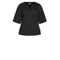 thumbnail image 3 of Refinity Women's Plus Size Sweet Crete Top 3/4 Sleeves V-Neck - Black, 3 of 3