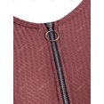 thumbnail image 3 of Camiseta Rayada Talla Extra Media Cremallera Rosegal  Mangas largas de talla grande, 3 of 5