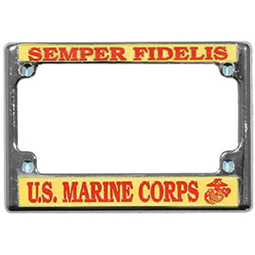 Semper Fidelis Metal Motorcycle License Plate Frame