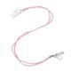 thumbnail image 3 of Cable de auriculares de 2 pines, cordón portátil de prevención de pérdida, seguridad, Clip blanco, protección de fijación, Cable rosa, 3 of 8