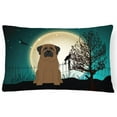 thumbnail image 1 of Coussin Décoratif en Toile Bullmastiff Halloween Effrayant, 1 of 1