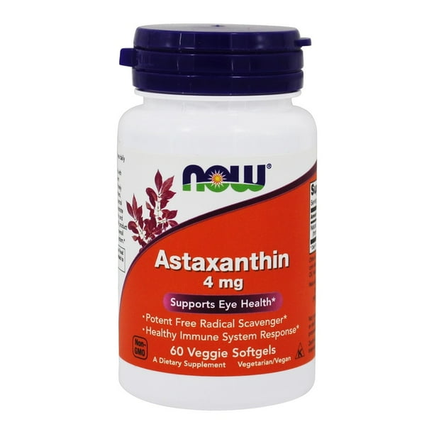 NOW Foods Astaxanthin Cellular Protection 4 mg. 60 Softgels