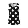 thumbnail image 6 of Sigee Black and White Polka Dot for Women's Workout Tank Top,Running Tank Tops,Sleeveless Gym ClothesMedium, 6 of 8