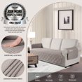 thumbnail image 2 of TAOCOCO Waterproof Sofa Cover Non Slip Chair Seat Covers for 1 2 3 Seater Couch Machine Washable Sofa Slipcovers with Side Pockets Leakproof Furniture Protector for Dogs Kids Pets,Taupe, 2 of 9