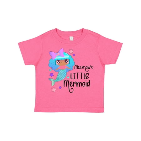 

Inktastic Meemaw s Little Mermaid with Blue Hair and Stars Gift Toddler Toddler Girl T-Shirt