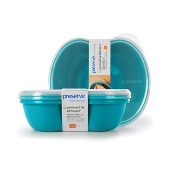 Preserve Small Square Food Storage Container Aqua 2 Pack Walmart