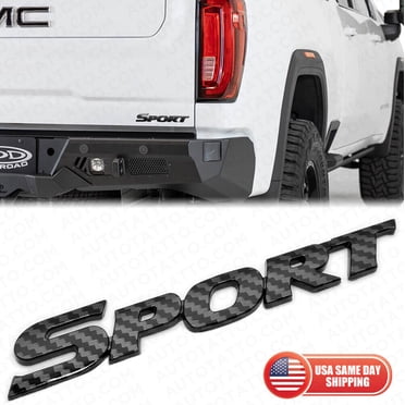 Carbon Fiber SPORT Logo Emblem Badge – 3D Trunk Bumper Decal, Car Accessory