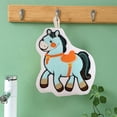 thumbnail image 2 of Yhmxh Decoración del baño Toallas de mano colgantes con forma de caballito, paños de limpieza para cocina y baño, toallas pequeñas para el hogar, productos con temática del Año del Caballo., 2 of 5